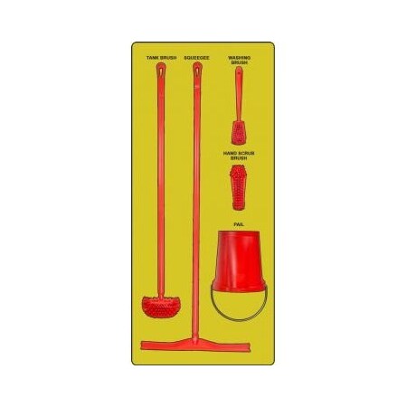Accuform WET ZONE STOREBOARDS ULTRA PSB713YLRD PSB713YLRD